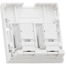 Розетка RJ-45+RJ-45 открытый монтаж категория 5e, белый, NIKOMAX (NMC-WO2UD2-FT-ST-WT)
