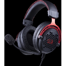 Гарнитура Redragon Diomedes чёрный/красный, проводная, USB / mini jack 3.5 мм