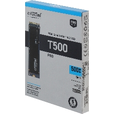 Накопитель SSD Crucial T500, 500Gb, M.2 2280, PCIe 4.0 x4, NVMe, R/W 7200/5700