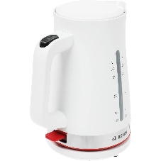 Чайник электрический Bosch TWK4M221 белый, 1.7 л, 2400 Вт, скрытый нагревательный элемент