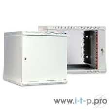 Шкаф настенный ЦМО ШРН-Э-12.500.1 12U 600x520 мм пер. дв. стал. лист несъемные бок. пан. серый