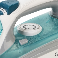 Утюг Galaxy Line GL 6127, бирюзовый, паровой, 2200 Вт, постоянный пар 50 г/мин, паровой удар 170 г/мин, функции: самоочистка, антикапля, антинакипь, функция увлажнения, вертикальное отпаривание, защита от перегрева, индикатор нагрева, керамическое покрытие подошвы, резервуар для воды 400 мл
