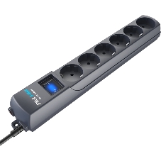 Сетевой фильтр Surge protector Pilot S Max (5 euros + 1GP), 15A/3.5kVA, automatic, 3 m, graphite