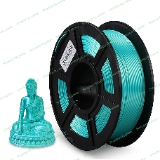 Филамент NVPrint Silk PLA+ Green для 3D печати диаметр 1.75мм длина 330 метров масса 1 кг