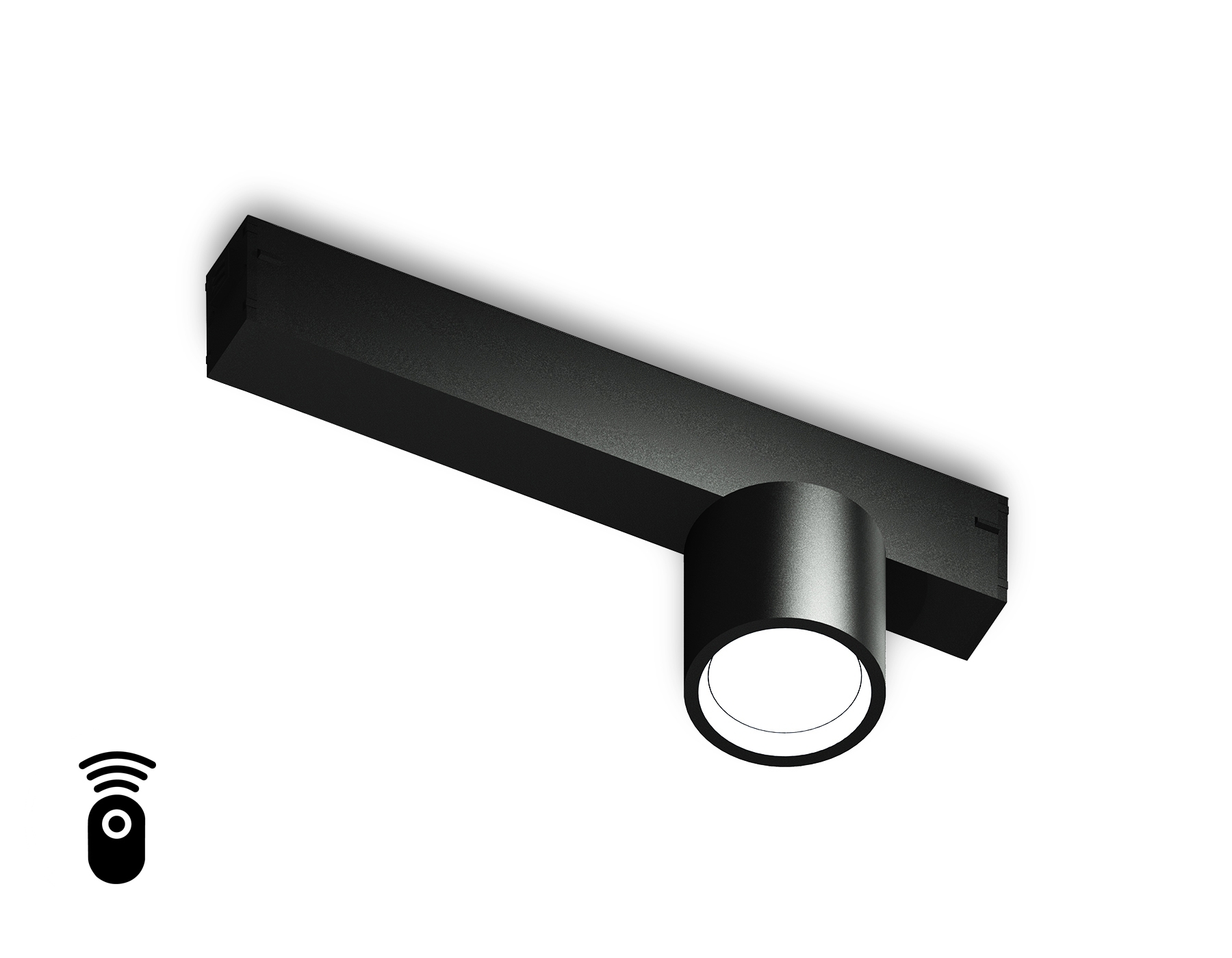Управляемый светодиодный светильник для шинопровода Magnetic Ambrella light GL1242 BK черный IP20 7W 3000K-6400K 220V 24° D75*85 (Без ПДУ)