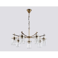 Люстра Ambrella light LH56033/7+1 BS/CL латунь/прозрачный E14*8 max 40W D790*1200