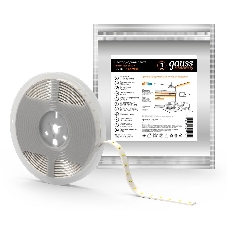 Лента светодиодная Gauss LED Elementary 5050/60-SMD 14.4W 12V DC теплый белый IP20 (ZIP Bag 5м)