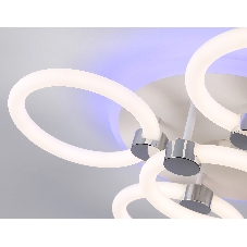 Потолочный светодиодный светильник FA3841/4+1 WH белый 70W 3000K-6400K+RGB D538*115 (ПДУ РАДИО 2.4G)