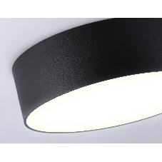 Потолочный светодиодный светильник Ambrella light FV5517 BK черный LED 18W 3000K D160*58 (Без ПДУ)