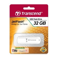 Флешка USB Transcend JetFlash 370 (TS32GJF370), 32Gb, USB 2.0, R/W 12/5, белый