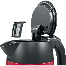 Электрочайник Bosch TWK3P424 красный, 1.7 л, 2400 Вт, скрытый нагревательный элемент