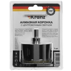 Коронка алмазная Kranz 60 мм с центровочным сверлом
