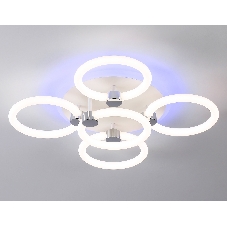 Потолочный светодиодный светильник FA3841/4+1 WH белый 70W 3000K-6400K+RGB D538*115 (ПДУ РАДИО 2.4G)