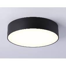 Потолочный светодиодный светильник Ambrella light FV5517 BK черный LED 18W 3000K D160*58 (Без ПДУ)