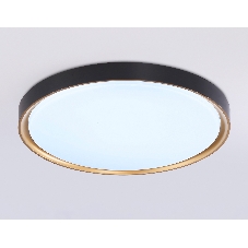 Потолочный светодиодный светильник Ambrella light FZ1249 BK/GD черный/золото IP54 45W 5000K D480*60 (Без ПДУ)