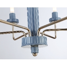 Люстра Ambrella light LH53124/6 GD/WH/GB золото/белый/серо-синий 10W 3000K D660*1120