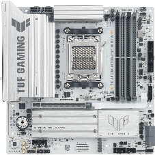 Материнская плата Asus TUF GAMING B850M-PLUS WIFI7 W, AM5, AMD B850, 4xDDR5, 4xSATA, 3xM.2, 1xPCIe 5.0 x16, 1xPCIe 3.0 x1, 1xDP, 1xHDMI, 1x2.5Gb LAN, Wi-Fi 7, Bluetooth 5.4, 1xUSB-C 20Gbps, 3xUSB-A 10Gbps, 4xUSB-A 5Gbps, 4xUSB-A 2.0, 5x3.5 мм, 7.1, mATX