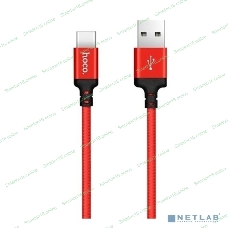 Кабель HOCO X14 красный/черный HC-62875, USB - USB Type-C, 1m, 2A, Нейлон