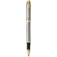 Набор ручек Parker IM Core TK223 (CW2093217) Brushed Metal GT, подарочная коробка, ручка роллер, ручка шариковая сменный стержень, 1 стержень, круглая
