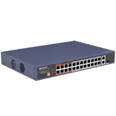 Коммутатор Hikvision DS-3E0326P-E/M(C) (L2) 25x100 Мбит/с 1SFP 24PoE 230W неуправляемый
