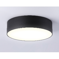 Потолочный светодиодный светильник Ambrella light FV5517 BK черный LED 18W 3000K D160*58 (Без ПДУ)