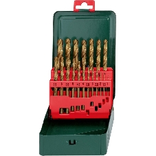 Буры,сверла,долото Metabo 627156000 Набор HSS-TiN 19 свёрел (1-10мм) в мет.кор.