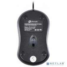 Мышь проводная Oklick 115S черный/красный, 1200 dpi, USB, кнопки - 3