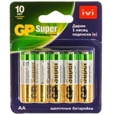 Батарейка GP Super Alkaline 15AA21-2CRSBC2 AA (2 шт. в блистере) GP 15AA21-2CRSBC2 20/160
