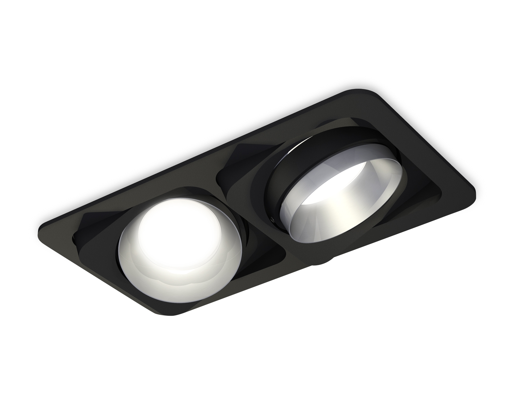 Комплект встраиваемого светильника Ambrella light XC7664023 SBK/MCH черный песок/хром матовый MR16 GU5.3 (C7664, N7033)