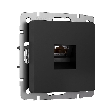 Розетка Ethernet RJ-45 cat. 6A экранированная (черный матовый)