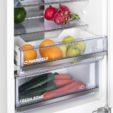 Встраиваемый холодильник Maunfeld MBF19354NFWGR LUX Inverter белый двухкамерный 209/64 л морозилка снизу, No Frost
