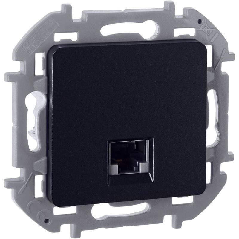Информационная розетка RJ 45 - категория 5e - UTP - INSPIRIA - антрацит