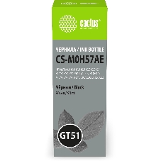Чернила Cactus CS-M0H57AE GT51 черный 90мл для HP Ink Tank 110/115/116/118/310/315/316/318/319/515/615;Wireless 410/411/415/416/418/419;GT5810/5820/5812/5822