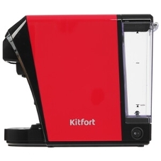 Кофеварка капсульная Kitfort КТ-7227 красный/черный, исп. кофе - капсулы/молотый, 0,8 л, 1400 Вт, 20 бар