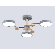 Светильник Ambrella light FL4856/3 GR/WD серый/дерево 54W 3000-6000K D660*170 (без ПДУ)