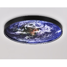 Настенно-потолочный светодиодный светильник Ambrella light FW11135 BK черный 38W LED 3000-6400K D600*38