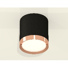 Светильник Ambrella Light XS8142005 SBK/PPG черный песок/золото розовое полированное GX53 (C8142, N8126)