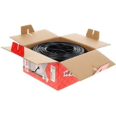 Кабель витая пара Rexant U/UTP cat.5e 4х2х24AWG solid CU PE Outdoor трос черный (м)