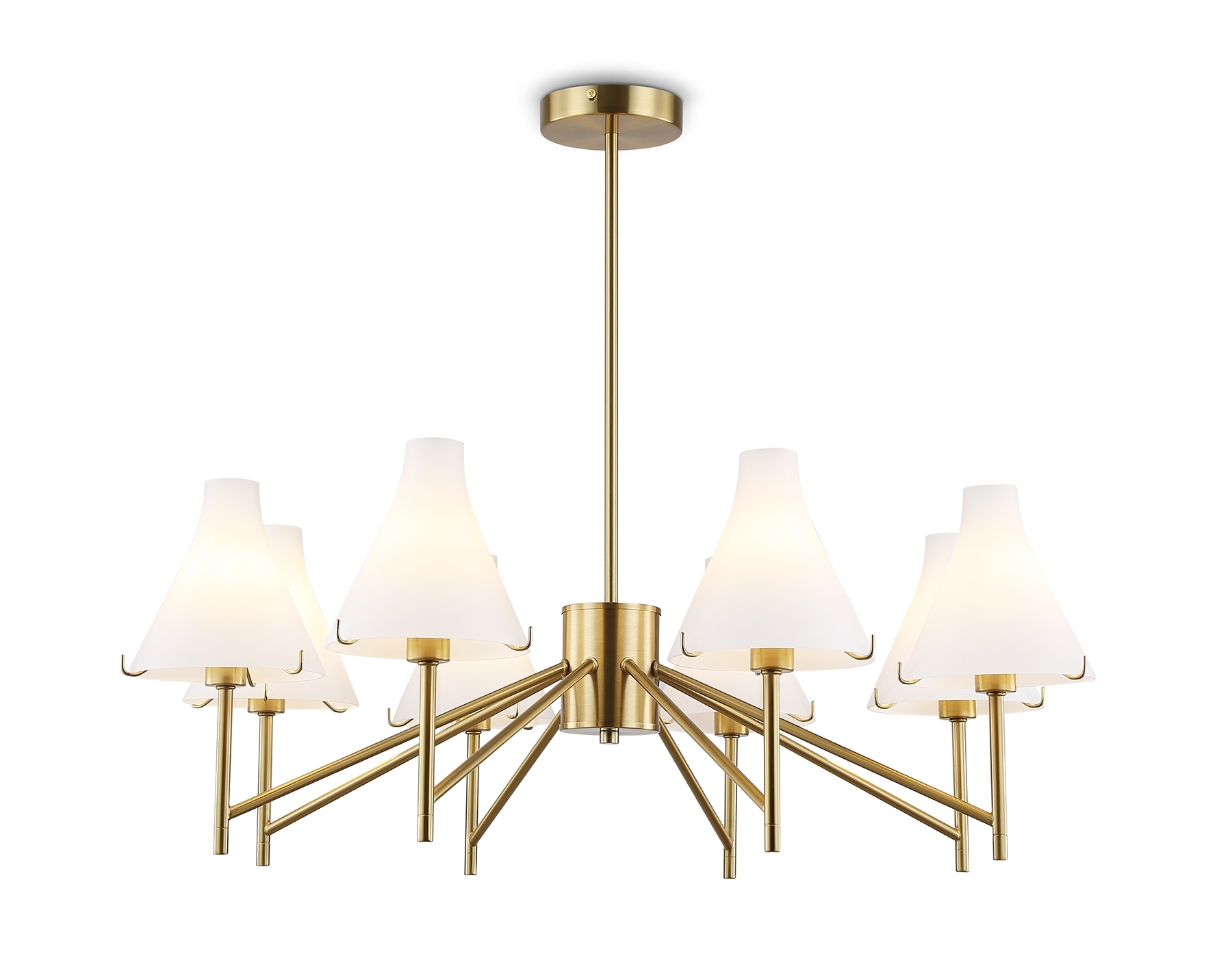 Люстра Ambrella light LH57135/8 BS/FR латунь/белый матовый E14/8 max 40W D800*650