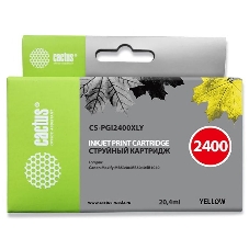 Картридж струйный Cactus CS-PGI2400XLY желтый (20.4 мл) для Canon MAXIFY iB4040/МВ5040/МВ5340 Картридж струйный Cactus CS-PGI2400XLY желтый (20.4 мл) для Canon MAXIFY iB4040/МВ5040/МВ5340