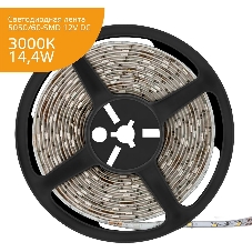 Лента светодиодная Gauss LED Elementary 5050/60-SMD 14.4W 12V DC теплый белый IP20 (ZIP Bag 5м)