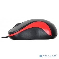 Мышь проводная Oklick 115S черный/красный, 1200 dpi, USB, кнопки - 3