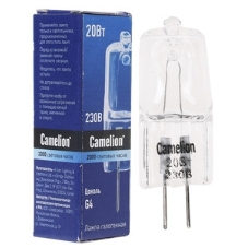Лампа галогенная JD 20Вт капсула g4 2850К 240В g4 Camelion 10405