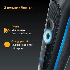 Электробритва Braun S5 52-B1600S синий с чехлом и насадками для стайлинга тела и бороды тип 5762