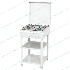 Плита газовая Flama AVG 1401 W белый,крышка