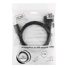 Кабель DisplayPort-DVI Gembird/Cablexpert 1м, 20M/19M, черный, экран, пакет