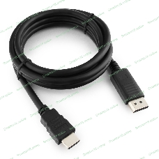 Кабель DisplayPort-HDMI Gembird/Cablexpert 1,8м, 20M/19M, черный, экран, пакет