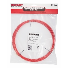 Протяжка кабельная Rexant (мини УЗК в бухте), стеклопруток, d=3,5мм, 15м красная