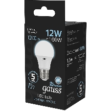 Лампа светодиодная Gauss A60 12Вт цок.: E27 шар 220B 4100K св. свеч. белый нейт. A60 (упак.: 10 шт) (102502212)