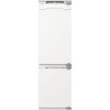 Встраиваемый холодильник Gorenje NRKI517E82WF, полезный объем 244 л, электронное управление, цифровой дисплей, автоматическое размораживание No Frost, быстрое замораживание, интенсивное охлаждение, зона свежести с контролем влажности, инверторный компрессор, энергоэффективность А+